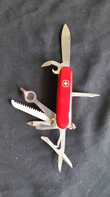 Wenger Delemont Swiss Army Knife 9 Tools Magnifier Screwdriver Saw