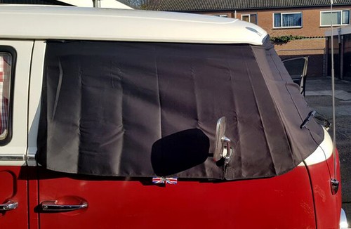 VW Screen Cover T2 Bay Van Window Camper Wrap Transporter Frost Black Blind Eyes - Picture 4 of 8