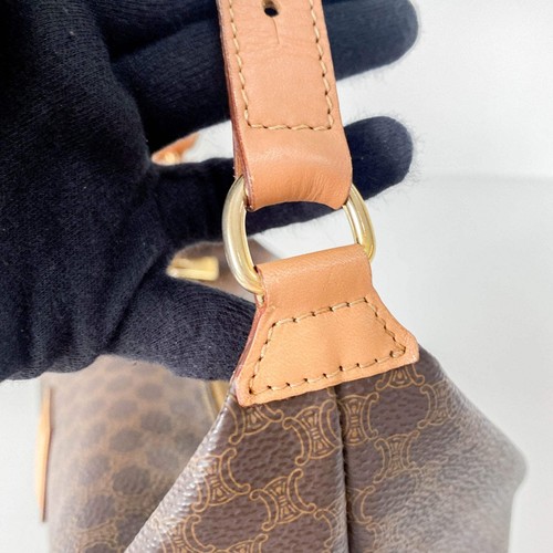 CELINE Macadam Brown Leather Handle Bag - Picture 11 of 17