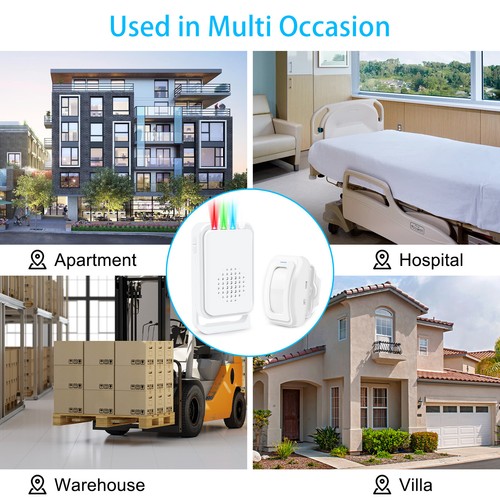 Wireless Motion Sensor Detector Door Bell Welcome Chime Alarm for Home Office - Picture 15 of 15