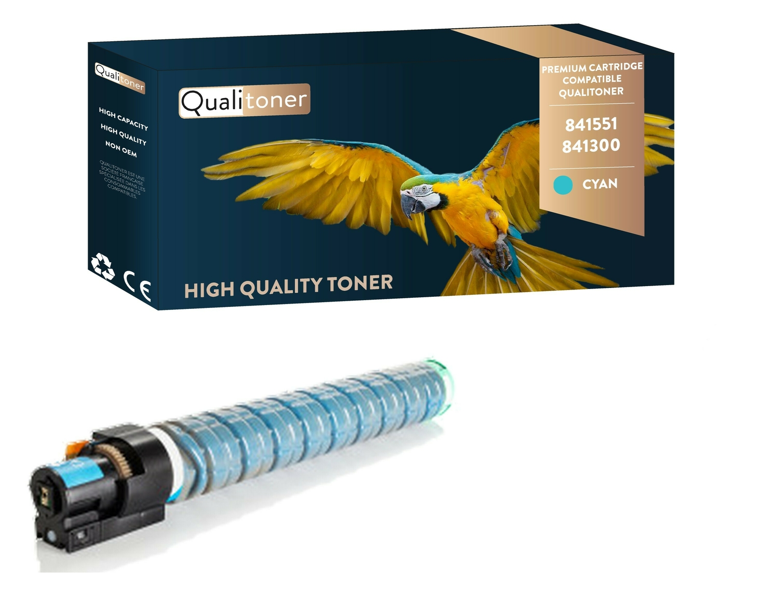 Toner Cyan 841551 pour Ricoh Aficio : fini les impressions pâles au bureau avec la puce 841300