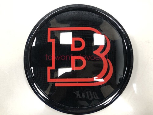 Mercedes Benz A/B/C/E/S/ML Brabus Front Grille Badge Mirror Gloss Red Emblem