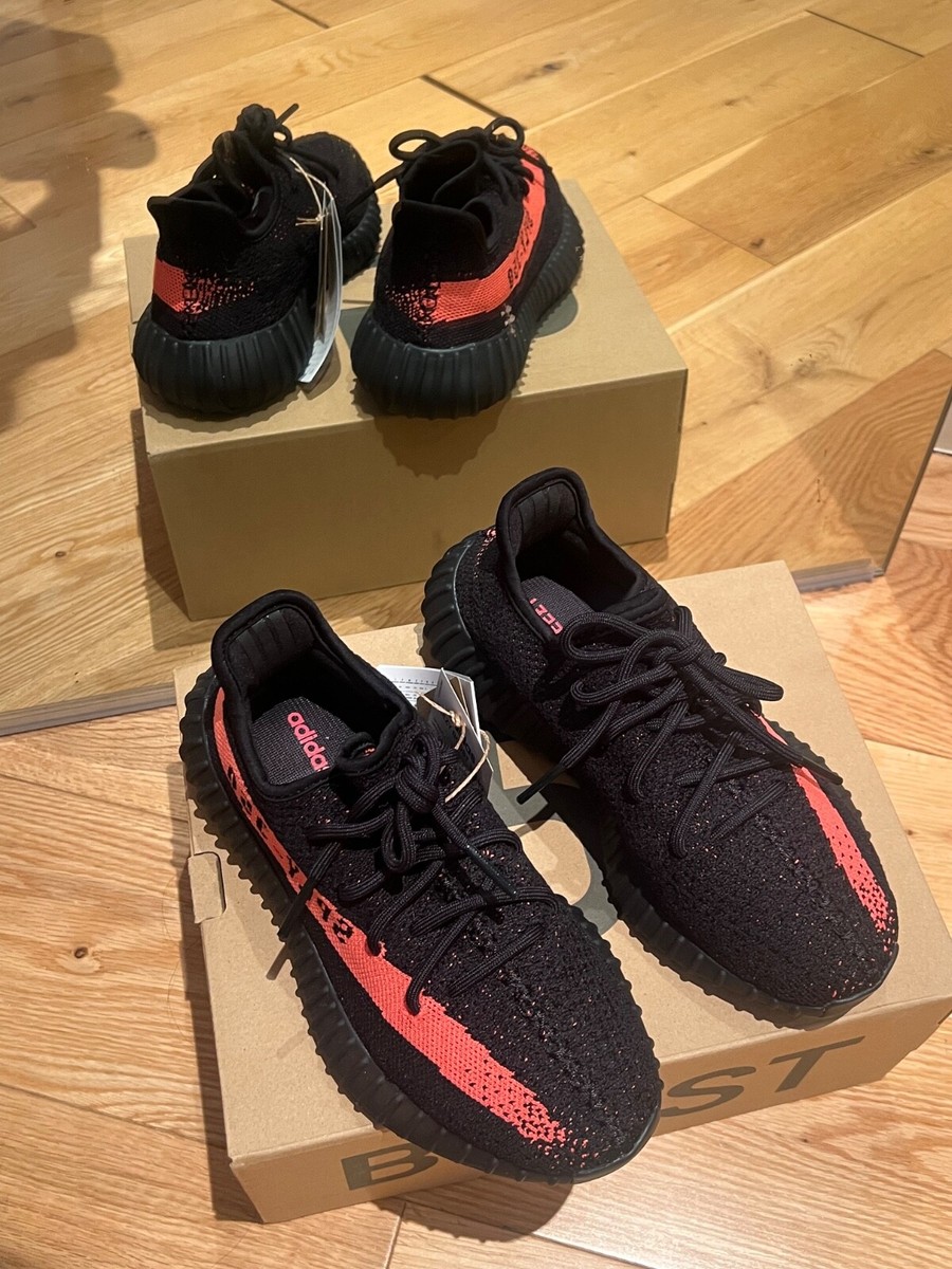 Adidas Yeezy Boost 350 v2 Low Red Stripe UK Size [BRAND NEW WITH  BOX] A1