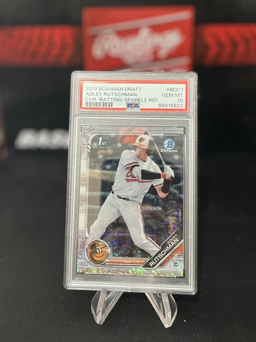 2019 Bowman Draft Chrome 1st Adley Rutschman Batting Sparkle Refractor PSA 10
