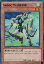 3 x Sonic Warrior - LTGY-EN090 - Common - 1st Edition Near Mint, English