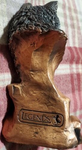 Bronze Wolfskopf Skulptur von Kitty Cantrell Legends Mischtechnik 4,5 Zoll - Bild 5 von 9