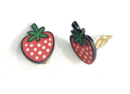 Pendientes con clip para niñas con pernos orejas sin perforar tachuelas para orejas Navidad regalo media relleno - Imagen 11 de 16