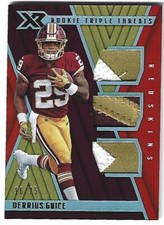 2018 PANINI XR DERRIUS GUICE ROOKIE TRIPLE THREADS GAME USED PATCH 16/25 MINT !!
