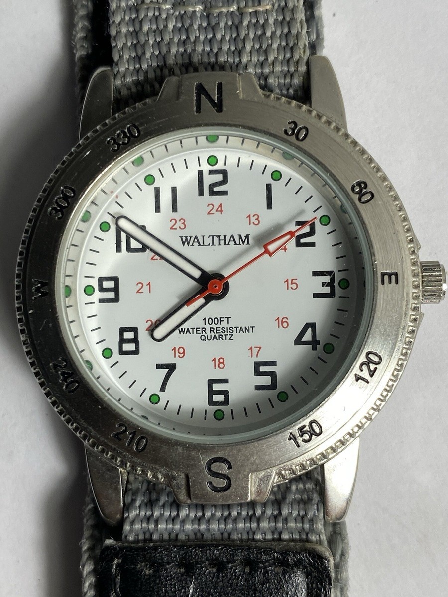 稼働 WALTHAM 腕時計 ドレスウォッチ レザー 新品電池 クラシカル200