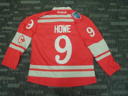 SEWN GORDY HOWE #9 DETROIT REDWINGS CCM WINTER CLASSIC NHL HOCKEY GAME JERSEY 48