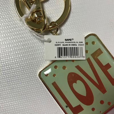 Keychain Bag Key Holder Love Pendant Pom Pom Car Key Ring Gold | eBay