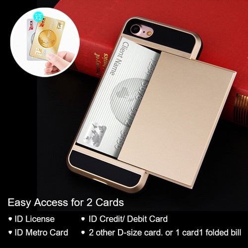 Para iPhone SE 2nd/iPhone 7 8 4.7 pulgadas Billetera Ranura Deslizable Híbrido Estuche Armadura - Imagen 4 de 36