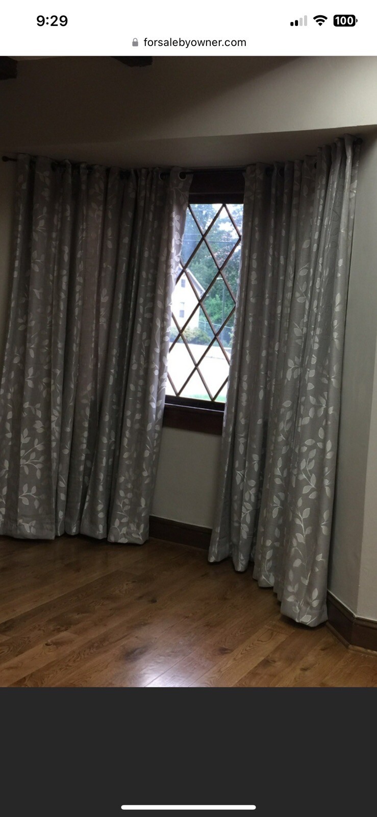 2 Liz Claiborne Quinn Leaf SULLIVAN KHAKI Grommet Top Curtain panels 48