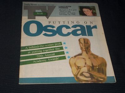 1987 MARCH 29 DAILY NEWS TV BOOK MAGAZINE OSCARS FRONT COVER E 331 1987-march-29-daily-news-tv-book-magazine-oscars-front-cover-e-331