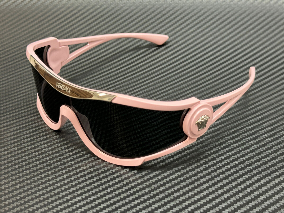 VERSACE VE4475 548587 Pink Dark Grey Unisex 60 mm Sunglasses VERSACE VE4475 548587 Pink Dark Grey Unisex 60 mm Sunglasses