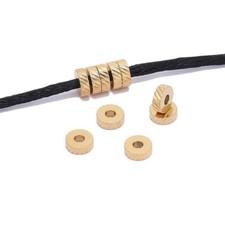 50pcs Stainless Steel Round Flat Spacer Beads 6mm