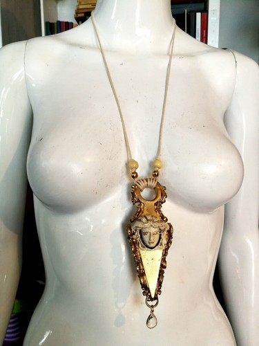 Woman Jewelry Men Amulet Necklace Pendant Lariat Locket Layered Medallion Meduse - Picture 5 of 24