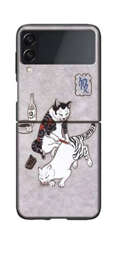 Chinese Cat Tattoo Chat Coque Cover Case for Samsung Galaxy Z Flip 5 - Z Flip 4 - Photo 5 sur 9