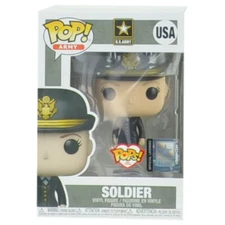 Funko Pop! Female U.S. Army Soldier Black Uniform Proud Vinyl Figurine Blon Hair