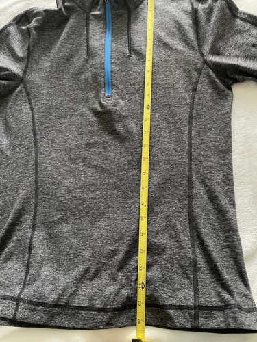 Lululemon Men's Gray Quarter Zip Active Pullover Long Sleeve Size Small - Picture 10 of 15