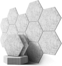 Hexagon Akustikplatten Selbstklebend 12 Stück Schallabsorber Gaming Wand B1191