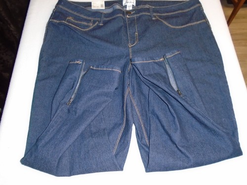 NWT Simply "Emma" ANKLE BITER Skinny Jeans Plus Women's 24 Dark Navy - Picture 2 of 7