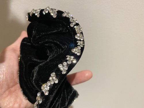 Elegant Fabric Elastic Hair Bands Ladies Jewelry Crystal Hair Scrunchies Large - Picture 5 of 12