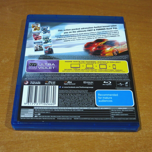 FAST & FURIOUS : 6 MOVIE COLLECTION ( BLU-RAY ) - Picture 2 of 2