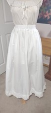 CIVIL WAR DRESS VICTORIAN STYLE-  SOLID WHITE COTTON UNDER HOOP PETTICOAT.