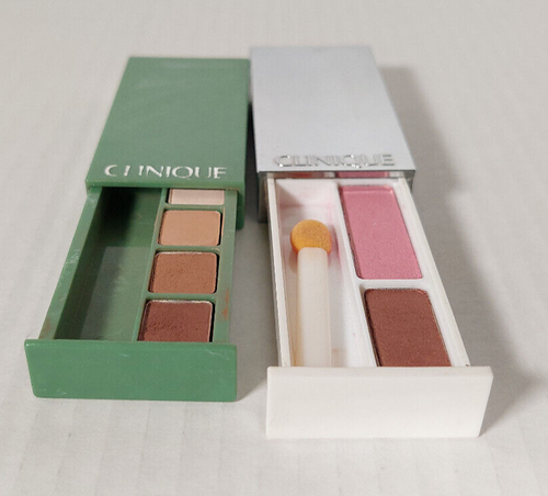 Lot 2 Clinique Travel Eye Shadow Duo Strawberry Fudge .07 & Quad Teddy Bear .04 - Picture 4 of 11