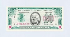 1980's $20 "AFRICAN AMERICAN FACE RESERVE OBLIGATION" (AFRO) Note CU