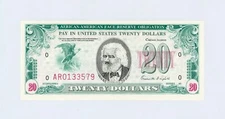 1980's $20 "AFRICAN AMERICAN FACE RESERVE OBLIGATION" (AFRO) Note CU