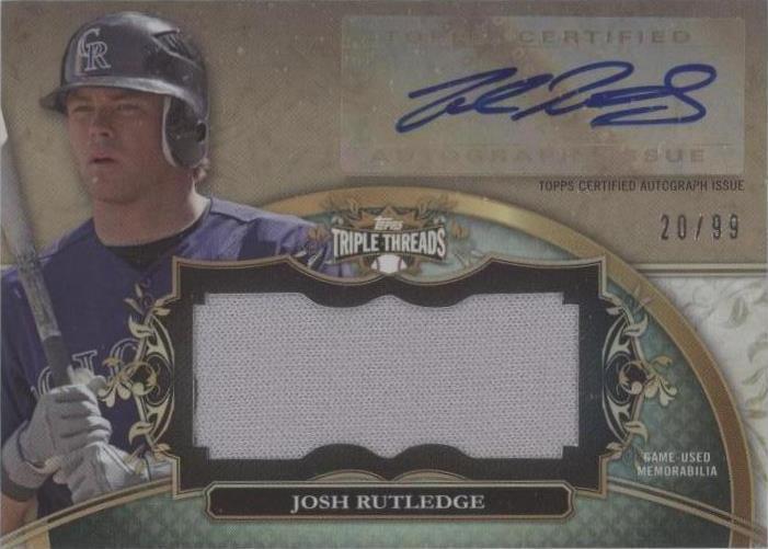 2013 Topps Triple Threads - Josh Rutledge #UAJR-JRU2 - 1 of 1