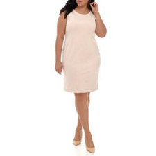 NEW NINE WEST PINK CAREER SHEATH DRESS SIZE 16 W SIZE 18 W WOMEN $99