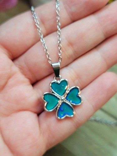 Changing Color Mood Stone Necklace Heart Necklace Mood - 第 1/10 張圖片