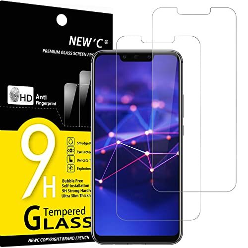 NEW'C 2 Pezzi, Vetro Temperato per Huawei Mate 20 Lite, Honor Play, (B6I)