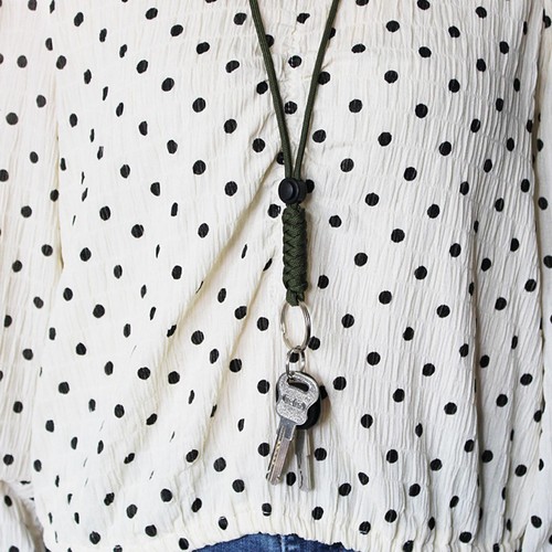 Paracord Lanyard Necklace Heavy Duty Paracord Strap Necklace Adjustable friendly - 第 2/7 張圖片