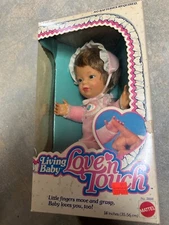 1981 MATTEL LOVE'N TOUCH 14" TALL LIVING BABY DOLL NEW IN DAMAGED BOX #3888