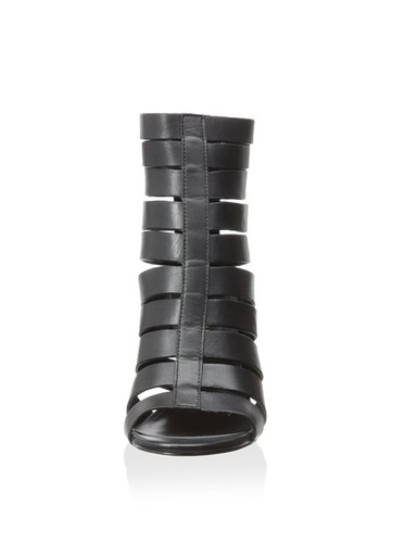 Anthropologie Alexa Black Leather Strappy Heels Sandals $225 Jay Adoni NEW 7 M - Picture 6 of 9