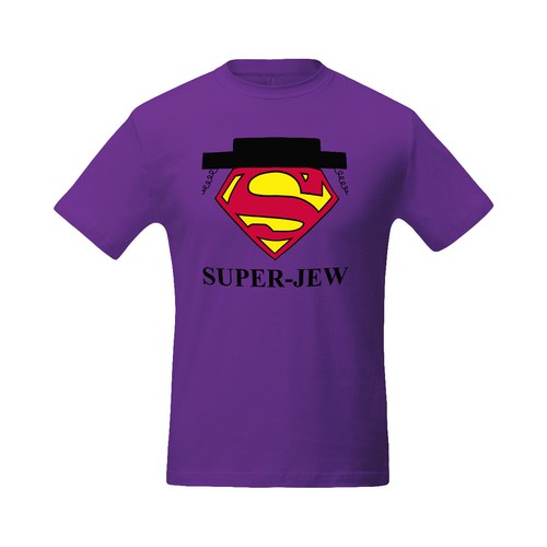 T-shirt Super Jew Hasidic Short Sleeved Men's Crew Neck 100% Cotton Funny Parody - 第 11/24 張圖片