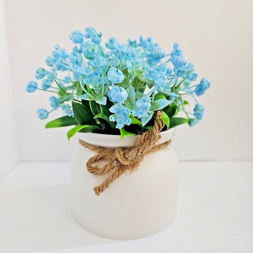 Artificial Flowering Plants in Plastic Crocks ~ Add Color to Inside/Outside - Picture 4 of 13