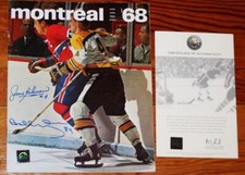 Bobby Orr Jean Beliveau Signed Montreal Canadiens Boston Bruins Magazine GNR COA