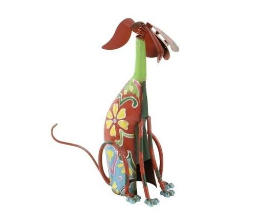 Metal Garden Dog Yard Art Outdoor Statue Decor Animal Patio Lawn Puppy Sculpture - Picture 4 of 14