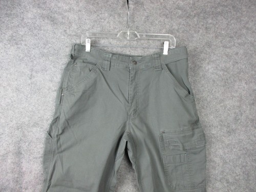 DULUTH TRADING Pants Mens 36x29 Gray Flex Fire Hose Cargo Relaxed Fit Canvas - Picture 12 of 18