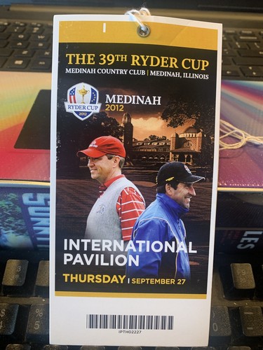 LOT 2012 PGA GOLF Ryder Cup Tickets & 2 Pins Historic Medinah CC Historic - Picture 5 of 8