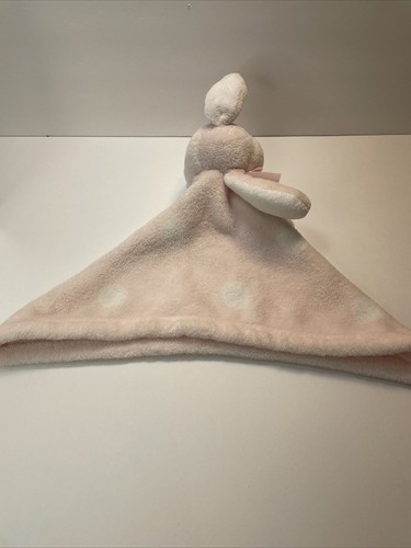 Blankets & Beyond Bunny Lovey Rabbit Baby Security Blanket Pink Bow Triangle 13” - Picture 5 of 11