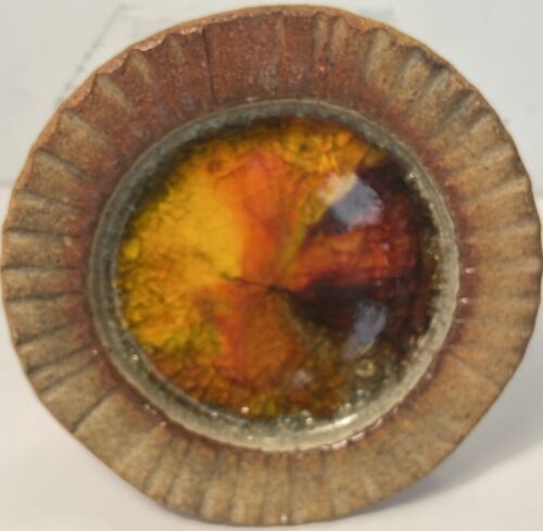 5 MCM VTG Richard Peeler Studio art pottery glass ashtrays signed - Picture 3 of 5