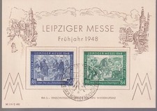 Gemeinsch.Ausg. Mi. 967/68, Leipzig/SOK/SST 2.3.48, Stpl.-Buchstabe "h"