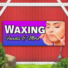 Waxing Facials & More Vinyl Banner with Optional Sizes (Made in the USA)