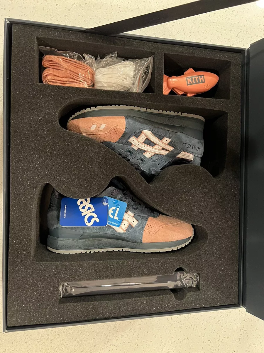 Size 8 ASICS GEL Lyte III x Ronnie Fieg Salmon Toe 2.0 2016